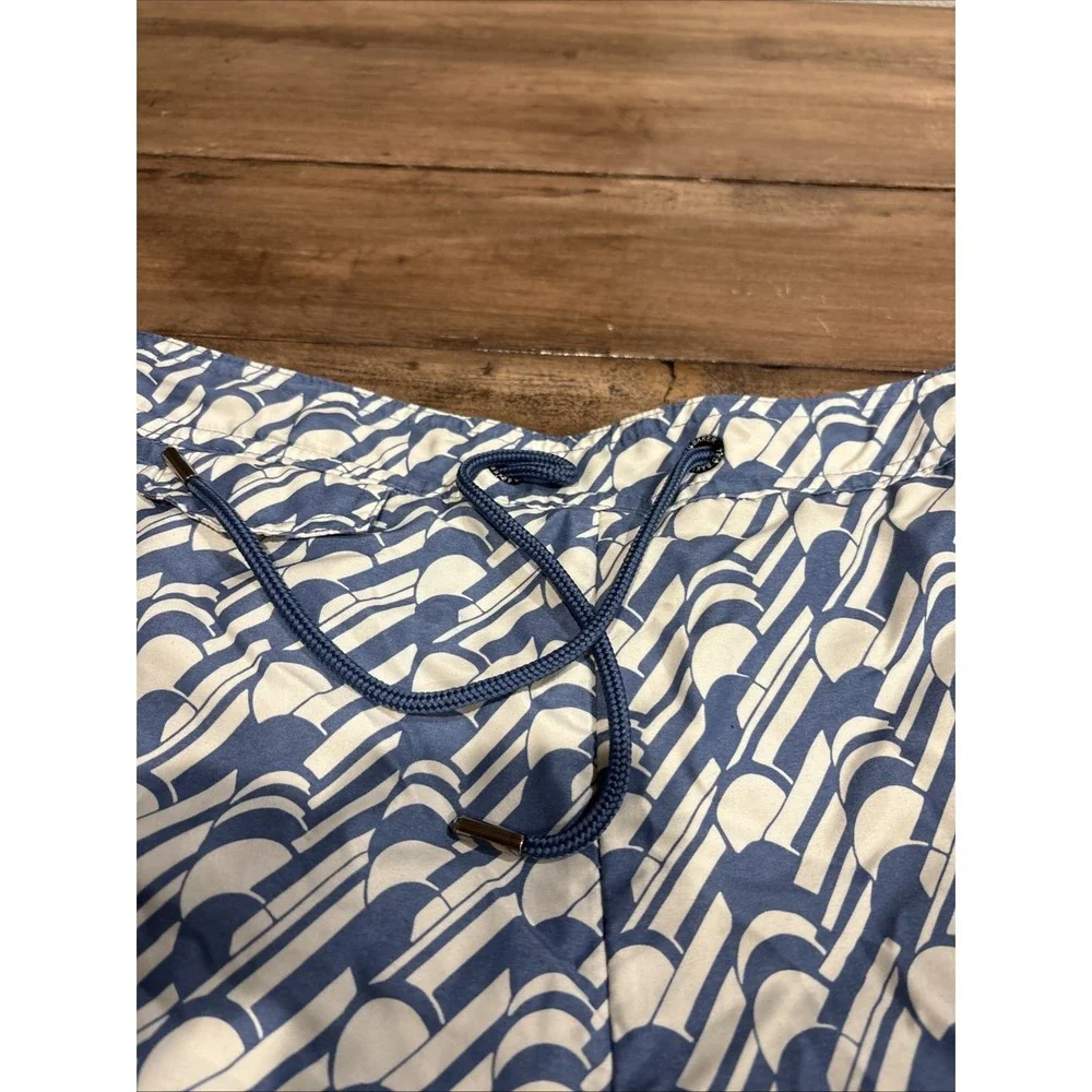 Ted Baker Men's Swim Trunks in Blue & White‎ Geometric Print Size 2 /28